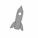 A deliberately badly drawn rocket