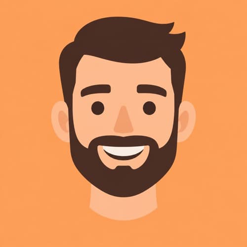 Cousin Greg, a flat vector cartoon face